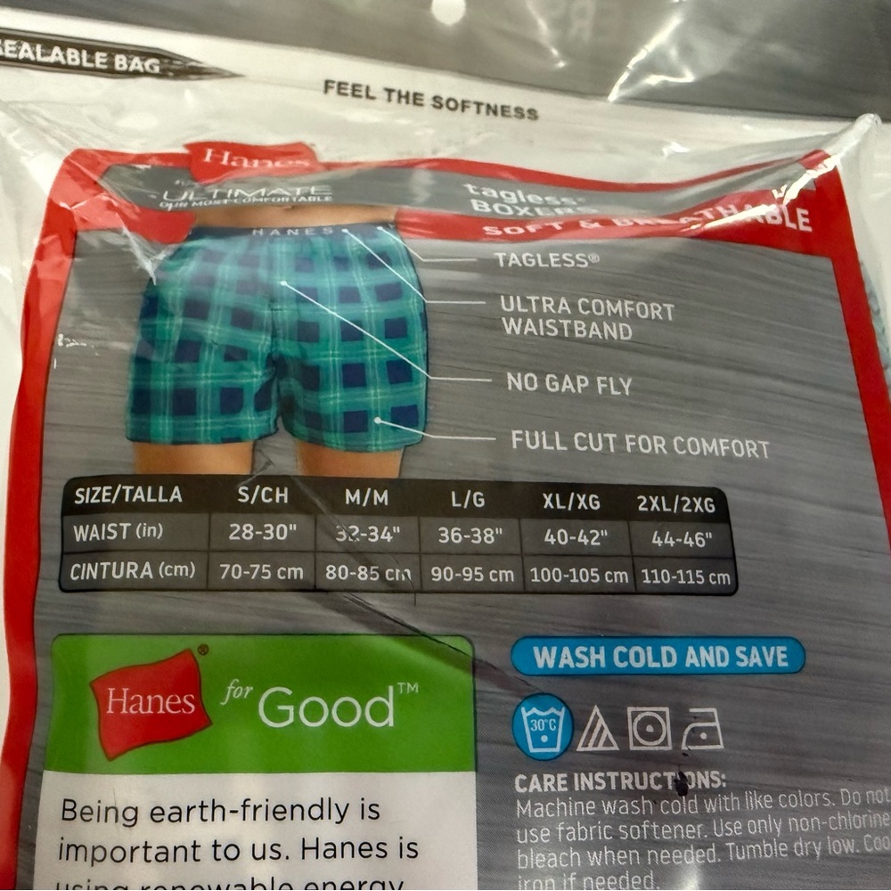 Hanes Men's Ultimate Tagless Boxers Colorful Assortment Large - Picture 5 of 6